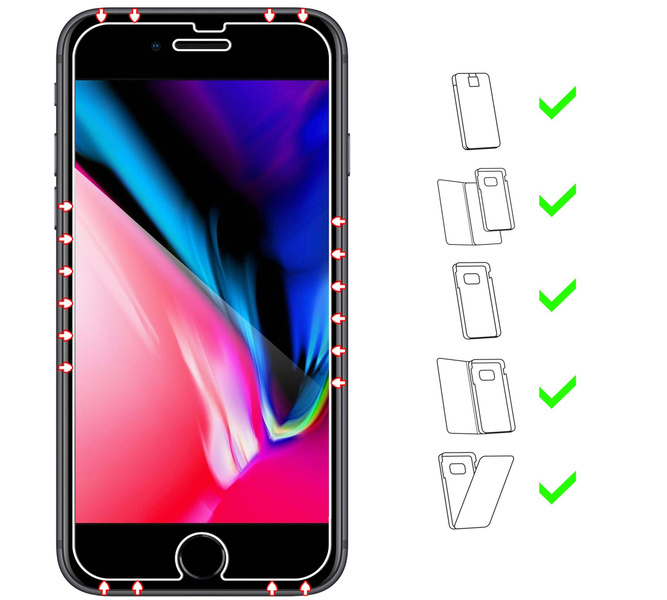 2 Stk. | moVear GLASS mSHIELD 2.5D für Apple iPhone 6 Plus / 6s Plus (5.5") (Handyhülle freundlich)