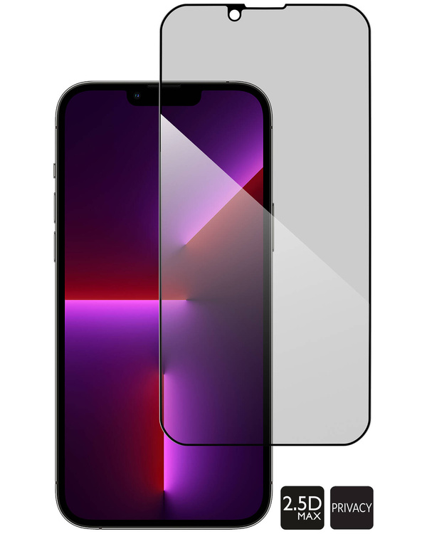 moVear GLASS mSHIELD 2.5D MAX privacy für Apple iPhone 14 Plus / 13 Pro Max (6.7") | (Privatisierung, Handyhülle freundlich)