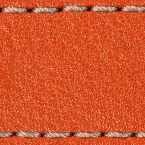 Gurt C1 24mm | Orange / Roségold Thread | Lederteile ohne Schnalle