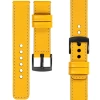 moVear Prestige C1 20mm Yellow Leather strap for Garmin Vivoactive 5/3, Vivomove 3, Venu 2 | Yellow stitching [sizes XS-XXL and buckle to choose from]