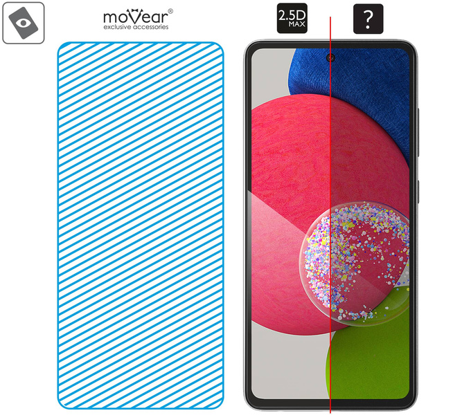 2 pcs. | moVear GLASS mSHIELD 2.5D MAX for Samsung Galaxy A52 (6.5") (case friendly)