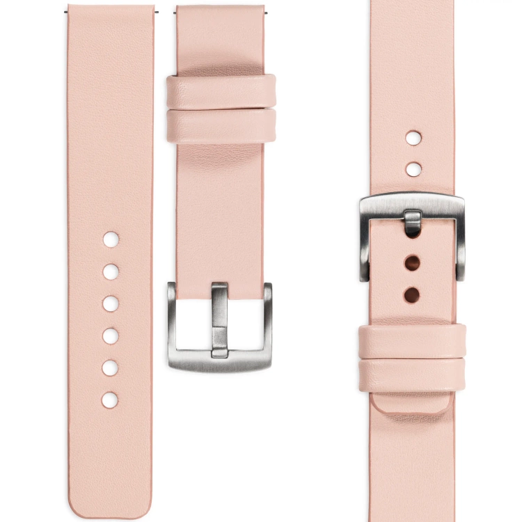 moVear Prestige S1 19mm Leather strap for watch | Flesh pink [buckle to choose from]