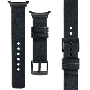 moVear Prestige S1 22mm Lederarmband für Samsung Galaxy Watch Ultra Schwarz [Schließe nach Wahl]