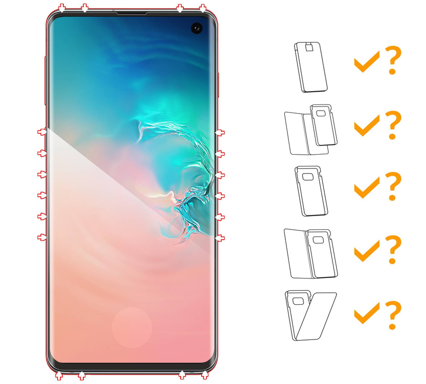 2 Stk. | moVear GLASS mSHIELD 3D für Samsung Galaxy S10 (6.1") (Vollbildschutz)