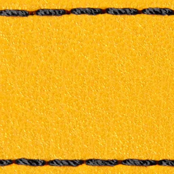 Strap C1 18mm | Yellow / Black thread | Leather parts without buckle