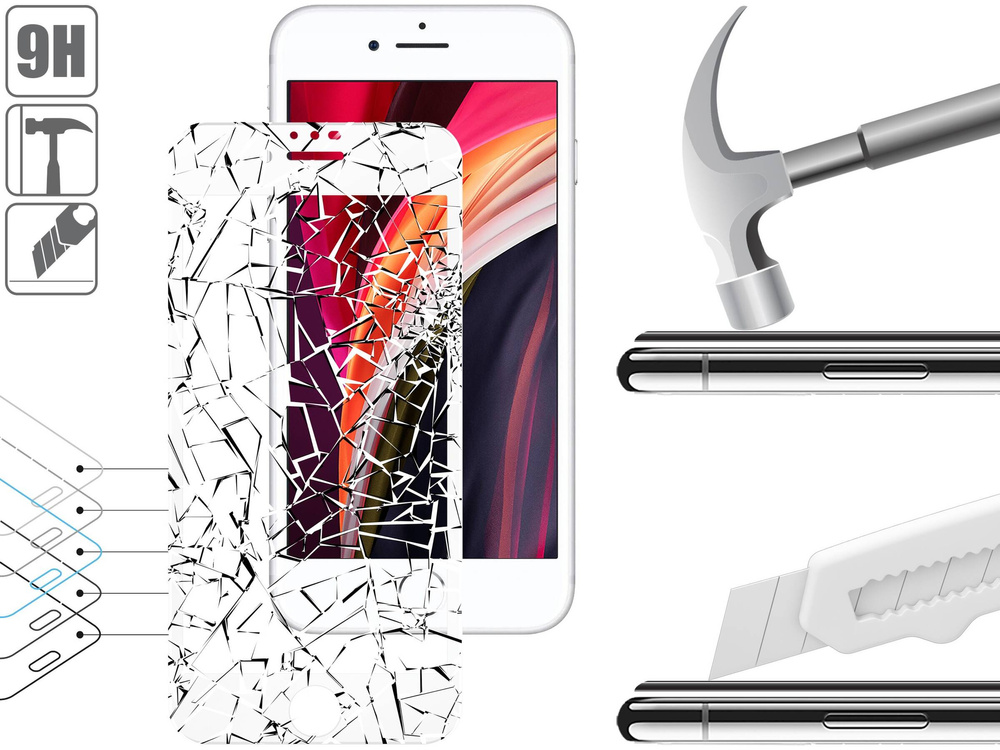 2 pcs. | moVear GLASS mSHIELD 3D PRO MATT for Apple iPhone 6 / 6s (4.7") | (Anti-reflective)
