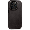 moVear flipSide 4S Ledertasche für Apple iPhone 14 Pro (6.1") | Glatte Leder, Handy Hülle book type (Schwarz)
