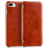 moVear flipSide S Ledertasche für Apple iPhone 8 Plus / 7 Plus (5.5") | Glatte Leder, Handy Hülle book type (Braun)