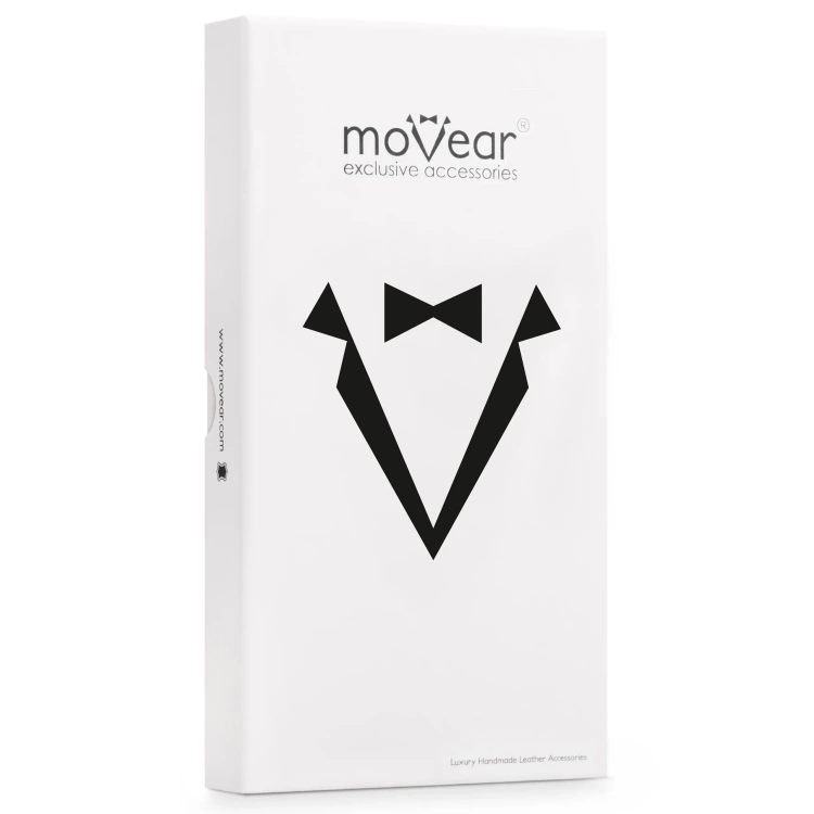 moVear pocketCase C+ Einschubtasche aus Leder für Smartfon rozmiar S (ok 141 x 68 x 8mm) | Glattleder (Schwarz)