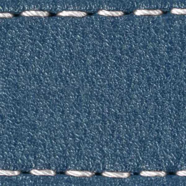 Gurt C1 26mm | Blaue Jeans / Weiß Thread | Lederteile ohne Schnalle