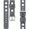 moVear Prestige R1 22mm Uhrenarmband aus Leder | Grau, Grau Nähte [Größen XS-XXL und Schnalle zur Auswahl]
