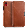 moVear flipSide C Leder Handyhülle für Apple iPhone Xr (6.1") | Vintage Leder (Braun)