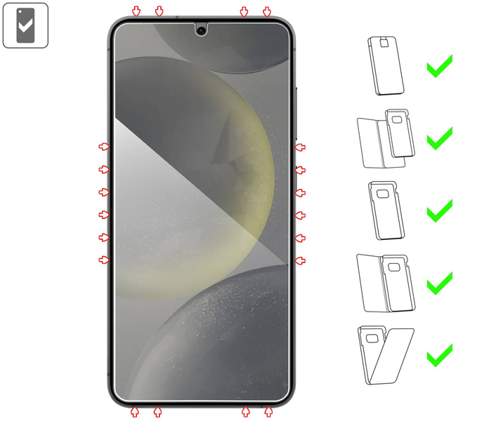 2 Stk. | moVear mBOX GLASS mSHIELD 2.5D privacy für Samsung Galaxy S25/S24 (6.2") (Anti-Spionage, mit Applikator)