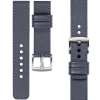 moVear Prestige C1 20mm Uhrenarmband aus Leder | Stahlgrau, Stahlgrau Nähte [Größen XS-XXL und Schnalle zur Auswahl]