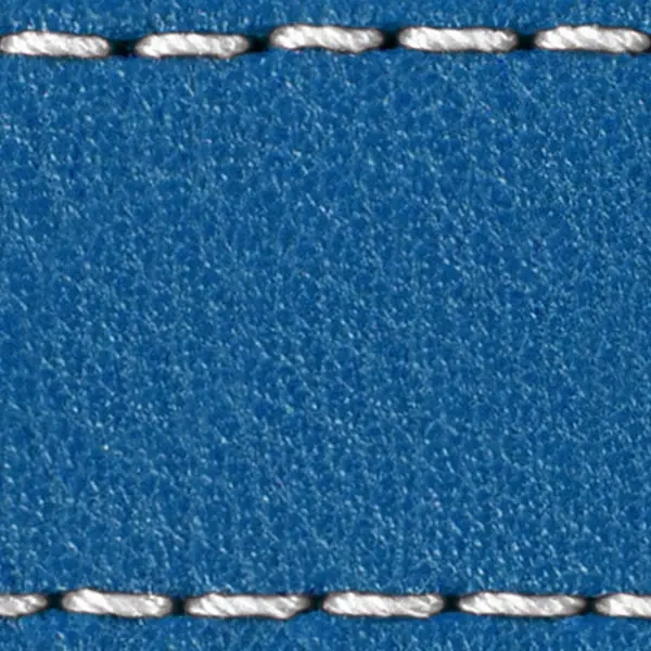 Gurt C1 24mm | Blau / Weiß Thread | Lederteile ohne Schnalle