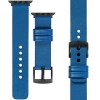 moVear Prestige S1 24mm Leather strap for Apple Watch 10 / 9 / 8 / 7 / 6 / 5 / 4 / SE (46/45/44mm) & Ultra (49mm) Blue [adapter and buckle to choose from]