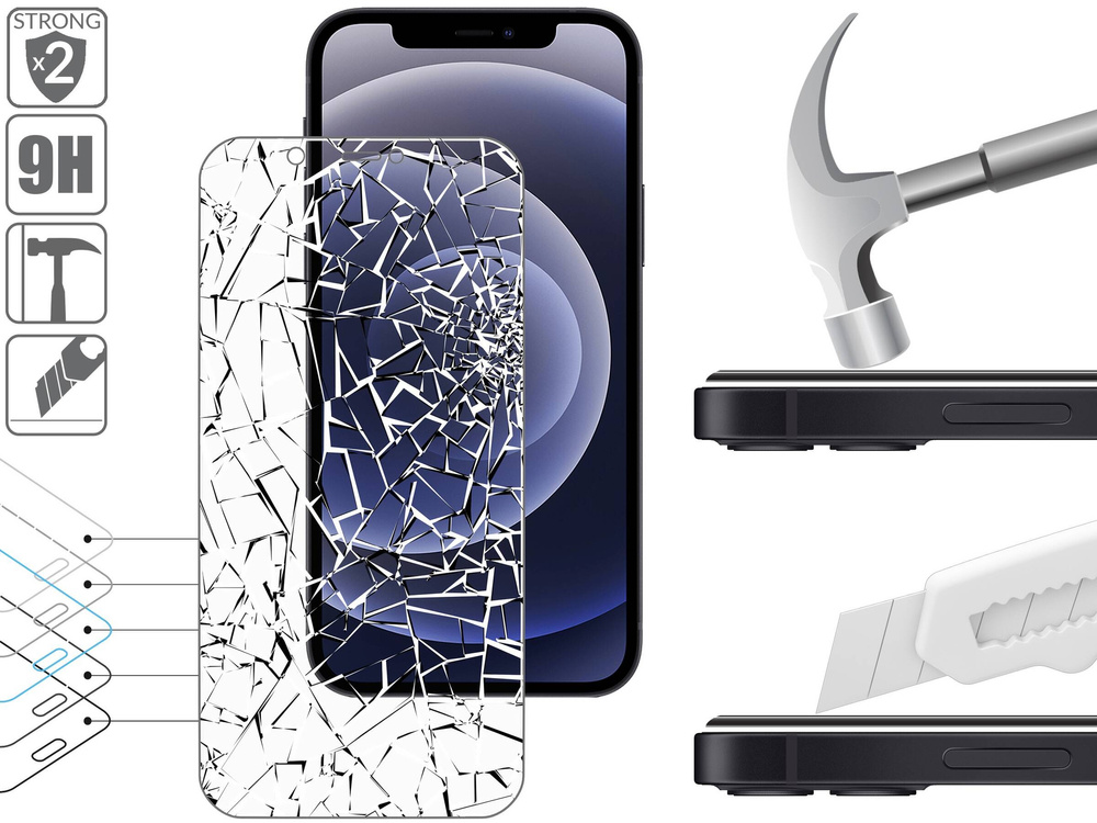 moVear GLASS mSHIELD 2.5D MATT für Apple iPhone 12 Pro / 12 (6.1") | (Antireflex, Handyhülle freundlich)