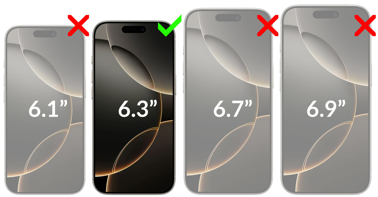 2 pcs. | moVear mBOX GLASS mSHIELD 2.5D for Apple iPhone 17 Pro / 17 / 16 Pro (6.3") (easy installation)