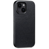 moVear [PRODUCT_MODEL] Leather back cover for Apple iPhone 14 Plus (6.7") | MagSafe compatible, Smooth leather (Black)