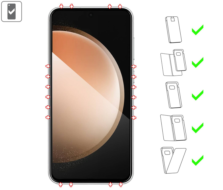 moVear GLASS mSHIELD 2.5D MAX for Samsung Galaxy S23 FE (6.4") (case friendly)