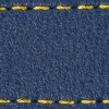 Strap C1 26mm | Navy blue / Yellow thread | Leather parts without buckle