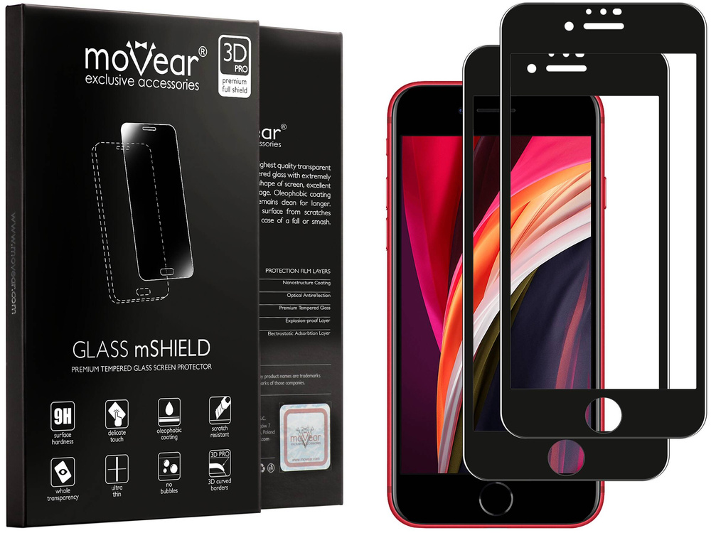 2 Stk. | moVear GLASS mSHIELD 3D PRO MATT für Apple iPhone 6 / 6s (4.7") | (Antireflex)