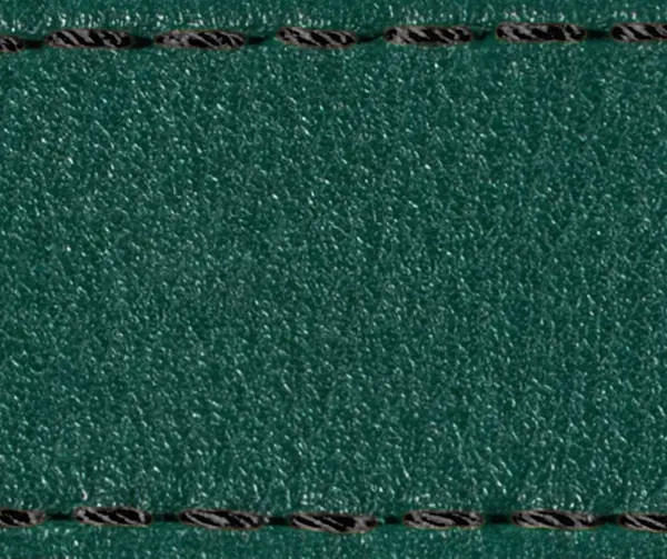 Strap C1 19mm | Bottle green / Black thread | Leather parts without buckle