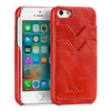 moVear backCover S+ Lederrückseite Cover für Apple iPhone SE / 5s / 5 | Vintage Leder-Hülle, Rot