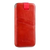 moVear pocketCase C+ Einschubtasche aus Leder für Samsung rozmiar L (ok 160 x 79 x 8mm) | Vintage Leder (Rot)