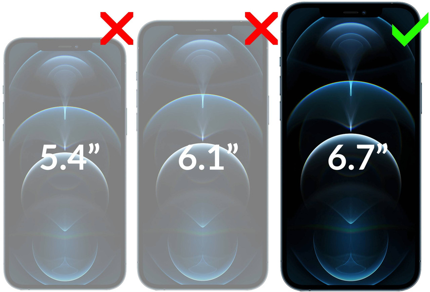 moVear GLASS mSHIELD 2.5D MAX privacy für Apple iPhone 12 Pro Max (6.7") | (Privatisierung, Handyhülle freundlich)
