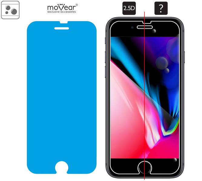 2 Stk. | moVear GLASS mSHIELD 2.5D für Apple iPhone 6 Plus / 6s Plus (5.5") (Handyhülle freundlich)