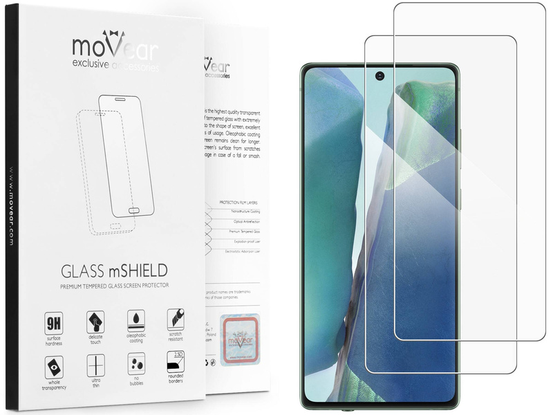 2 Stk. | moVear GLASS mSHIELD 2.5D für Samsung Galaxy Note 20 (6.7") (Handyhülle freundlich)