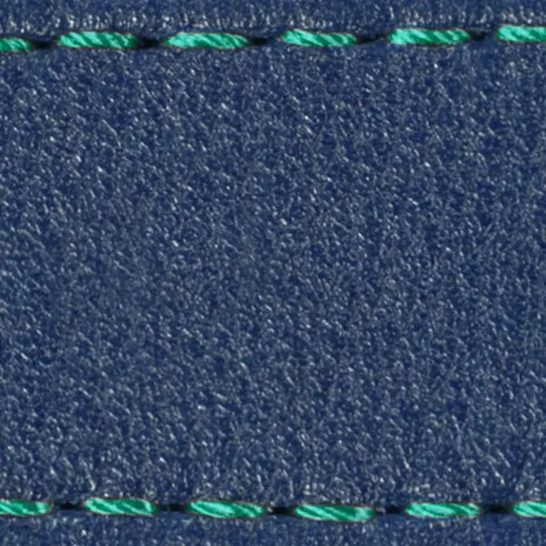 Gurt C1 24mm | Navy blau / Türkis Thread | Lederteile ohne Schnalle