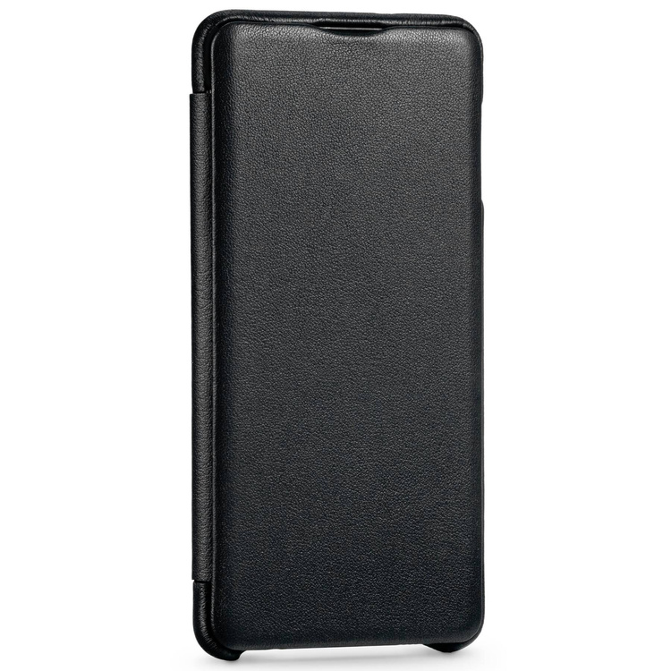 moVear flipSide S Leather slim case for Samsung Galaxy S10 (6.1") | Smooth leather (Black)