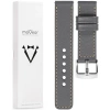 moVear Prestige C1 18mm leather watch strap | Gray, Gray stitching [sizes XS-XXL and buckle to choose from]