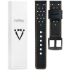 moVear Prestige R2 20mm leather watch strap | Black, Black stitching [sizes XS-XXL and buckle to choose from]