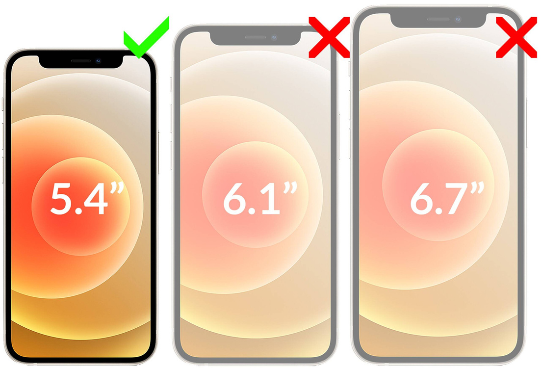 2 pcs. | moVear GLASS mSHIELD 2.5D for Apple iPhone 12 Mini (5.4") (case friendly)