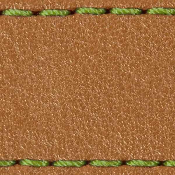 Watch strap pad W1 24mm | Light brown / Lime thread