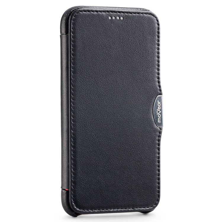 moVear flipSide C Leather case for Apple iPhone Xr (6.1") | Nappa leather (Black)