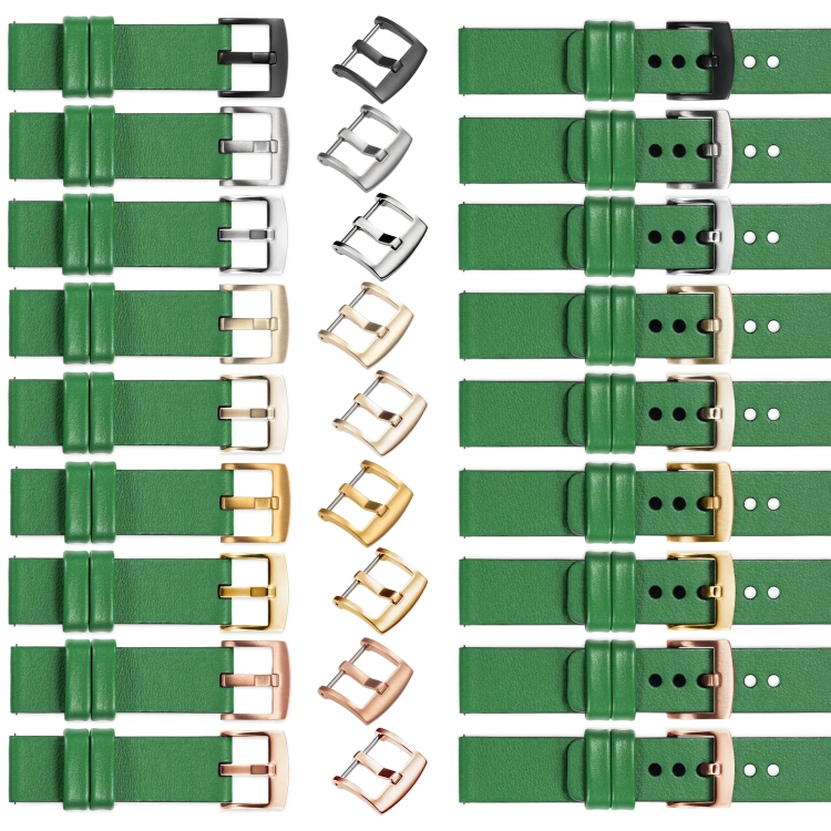 moVear Prestige S1 22mm Lederarmband für Garmin Vivoactive 4, Venu 3/2 Grün [Schließe nach Wahl]