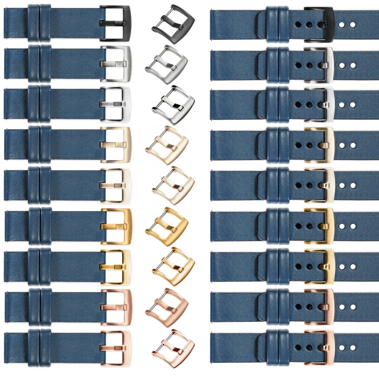 moVear Prestige S1 22mm Leather strap for Xiaomi Watch S1 / Mi Watch / Amzfit Blue Jeans [sizes XS-XXL and buckle to choose from]