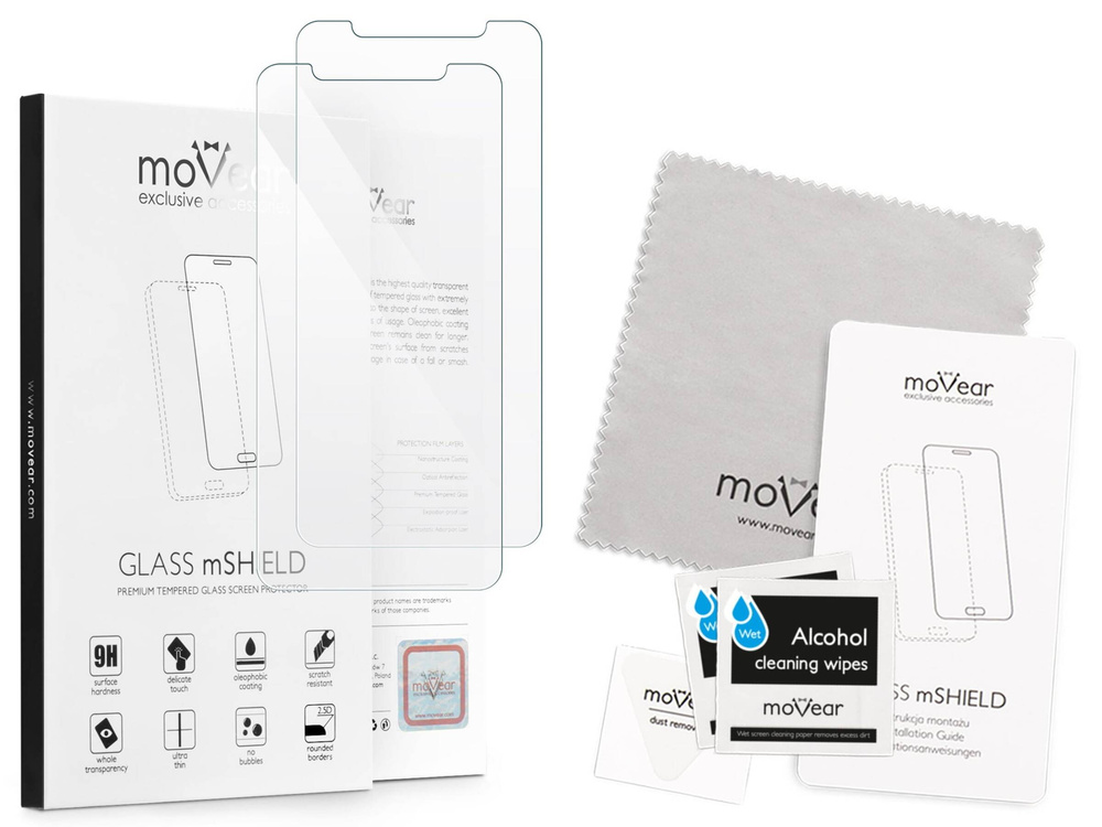 2 Stk. | moVear GLASS mSHIELD 2.5D für Apple iPhone 11 Pro Max / Xs Max (6.5") (Handyhülle freundlich)