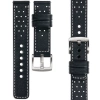 moVear Prestige R2 18mm Black Leather strap for Garmin Vivoactive 4S, Venu 3S/2S, Vívomove 3S | Black stitching [sizes XS-XXL and buckle to choose from]