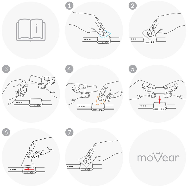 2 Stk. | moVear flexible mSHIELD 3D PRO für Apple Watch 3/2/1 (42mm) (1.65"). Gepanzertes Hybridglas.