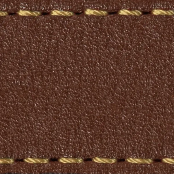 Uhrenarmbandpolster W1 24mm | Dunkelbraun / Gold Faden