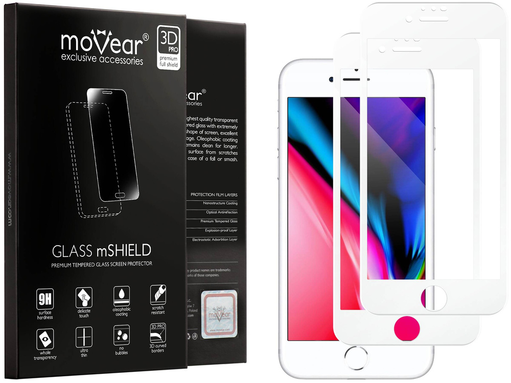 2 Stk. | moVear GLASS mSHIELD 3D PRO MATT für Apple iPhone 6 Plus / 6s Plus (5.5") | (Antireflex)