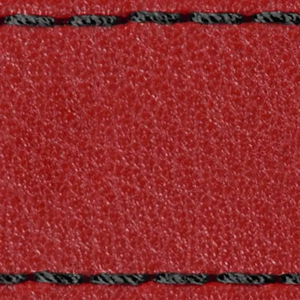 Gurt C1 19mm | Rot / Schwarz Thread | Lederteile ohne Schnalle