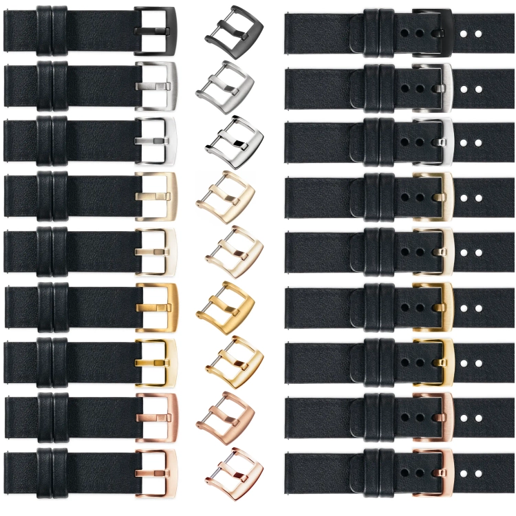 moVear Prestige S1 22mm Lederarmband für Xiaomi Watch S1 / Mi Watch / Amzfit Schwarz [Schließe nach Wahl]