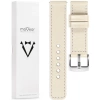 moVear Prestige C1 24mm Uhrenarmband aus Leder | Nude, Nude Nähte [Größen XS-XXL und Schnalle zur Auswahl]