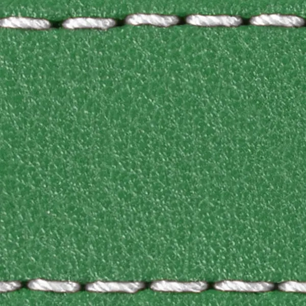 Strap C1 26mm | Green / White thread | Leather parts without buckle